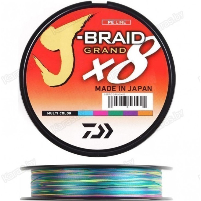Шнур DAIWA J-BRAID GRAND X8E 300М 0,51ММ MULTI COLOR 12795-151RU